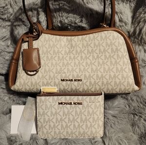 Michael Kors Brown and Cream Women's Bag Bundle Set-BRAND NEW